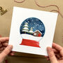 Snow Globe Christmas Cards Pack Of Four, thumbnail 3 of 5