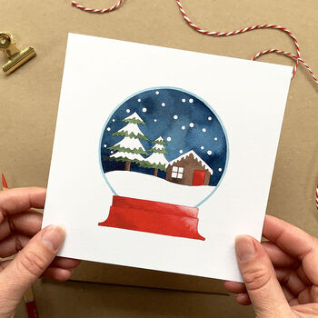 Snow Globe Christmas Cards Pack Of Four, 3 of 5
