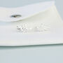 Sterling Silver Feather Angel Wing Stud Earrings, thumbnail 5 of 5