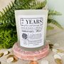 Personalised 7th Wool Anniversary Meaning Candle, thumbnail 2 of 11