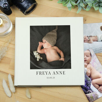 Personalised New Baby Photo Album Book, 3 of 5