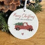 Personalised Merry Christmas Ceramic Ornament For Family, thumbnail 8 of 8