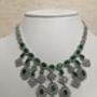 Emerald Green American Diamond Silver Set, thumbnail 7 of 10