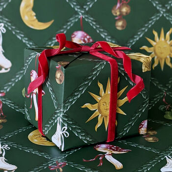 Celestial Christmas Card And Gift Wrap Bundle, 12 of 12