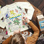 Personalised Sea Explorer Colour In T Shirt With Fabric Pens, thumbnail 1 of 5