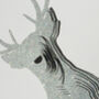 Sparkling Silver/Gold Framed Stag, thumbnail 2 of 4