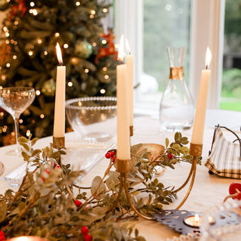 Gold Wave Four Section Candle Holder, 3 of 6