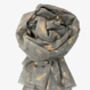 Feather Silver Foil Print Scarf, thumbnail 6 of 7