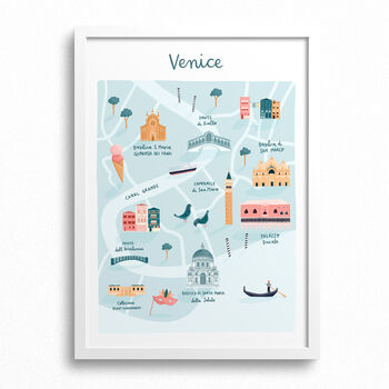 Personalised Venice City Map Print, 3 of 7