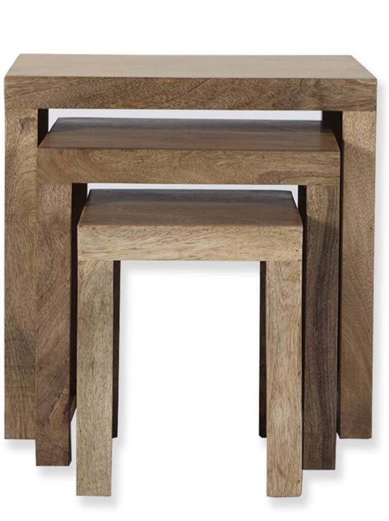 Mango Wood Nest Of Tables By Bow and Blossom