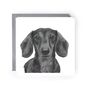 Dachshund Sausage Dog Hand Drawn Greeting Card, thumbnail 1 of 4