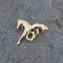 Horse Stallion Gold Tone Animal Brooch, Gold Tone, thumbnail 1 of 3