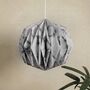 Marble Pattern Origami Globe Lampshade, thumbnail 2 of 4