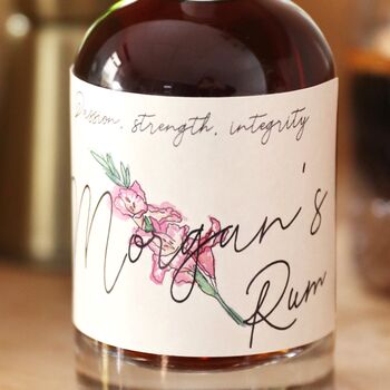 Personalised 10cl Birth Flower Gin, Vodka, Or Whisky, 5 of 9
