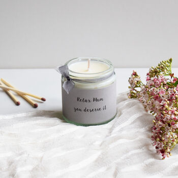 Personalised Relax Mum You Deserve It Candle, 3 of 4