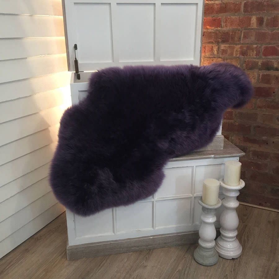 Luxury Purple Sheepskin Rugs By Cowshed Interiors