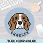 Personalised Beagle Face Mouse Mat, thumbnail 1 of 5