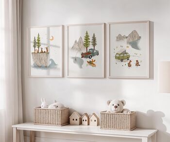 Forest Camping Adventure Prints For Kids’ Nursery, 2 of 2