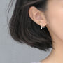 Sterling Silver Leaf Hook Earrings, thumbnail 2 of 6