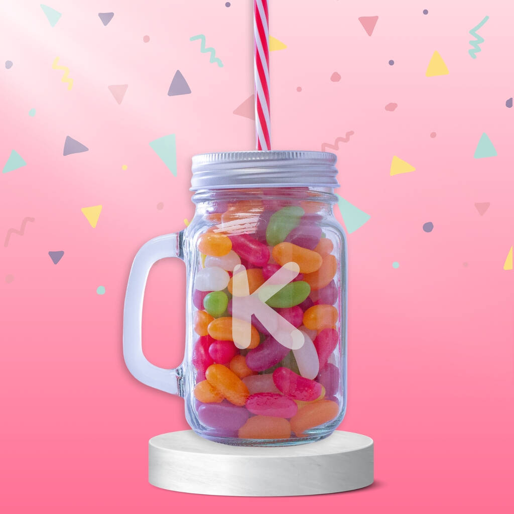 Personalised Sweet Filled Mason Jar With Pick And Mix, 1 of 3
