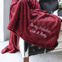 Personalised Valentine's Day Ruby Red Blanket, thumbnail 4 of 5