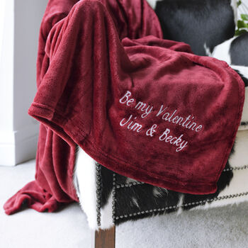 Personalised Valentine's Day Ruby Red Blanket, 4 of 5