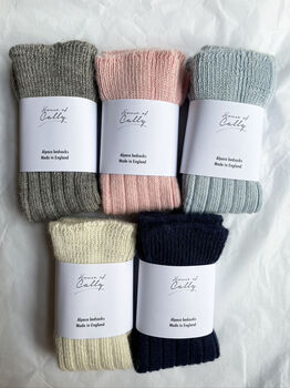 Luxury Alpaca Wool Bed Socks, 6 of 8