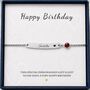 Personalised Curve Bar Birthstone Bracelet Engrave Name Symbols, thumbnail 11 of 12
