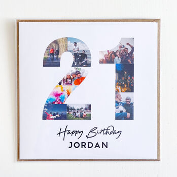 Personalised 21st Birthday Photo Collage Card, 6 of 8