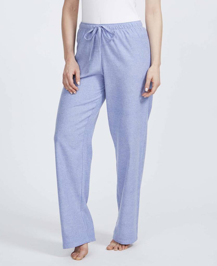 Women's Pyjama Trousers In Staffordshire Blue Flannel By BRITISH BOXERS