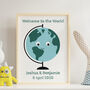 Welcome To The World New Baby Nursery Print, thumbnail 1 of 4