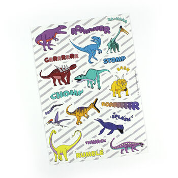 Dinosaur Sticker Sheet Pack Of Three Sheets A5, 4 of 5