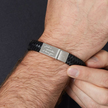 Men's Engraved Message Bracelet, 3 of 10