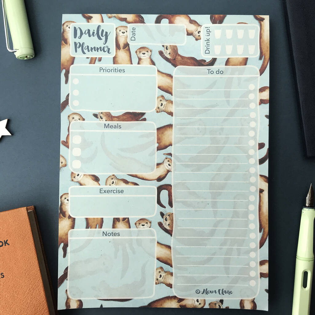 Otter Daily Planner Notepad, 1 of 4