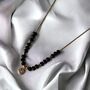 Black Crystal Round Zircon Mangalsutra Necklace, thumbnail 4 of 8