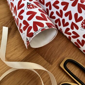 Love Bug Ladybird Wrapping Paper Or Gift Wrap Set, 4 of 12