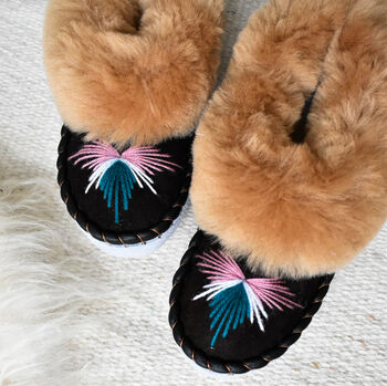 Women's Sheepskin Moccasin Slippers Joy, 3 of 11