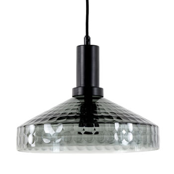 Delilah Smoked Grey Glass Pendant Light, 3 of 4