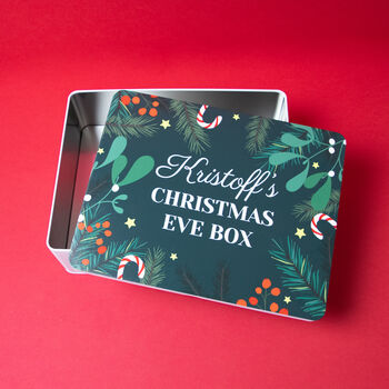 Personalised Christmas Eve Xl Gift Storage Tin, 5 of 8