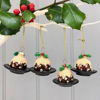 Christmas Set Of Pudding Decorations, 3 of 5