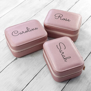 Personalised Pink Travel Jewellery Case, 10 of 10
