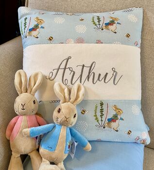 Peter Rabbit© Name And Date Cushion, 3 of 3
