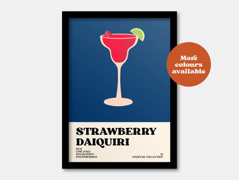 Strawberry Daiquiri Cocktail Print, 7 of 7