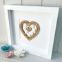 9th Anniversary Personalised Pottery And Oak Heart, thumbnail 4 of 5