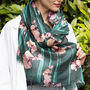 Personalised Orchids Gold Print Scarf, thumbnail 5 of 12