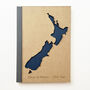 Handcrafted New Zealand Map Travel Notebook, thumbnail 1 of 7