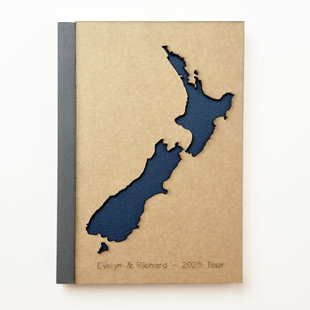 Handcrafted New Zealand Map Travel Notebook, 2 of 7