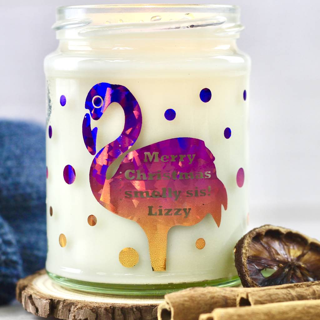 Personalised Flamingo Candle Kit By BEEcycle