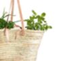 Handwoven Straw Market Bag With Long And Short Natural Leather Handles, thumbnail 4 of 6