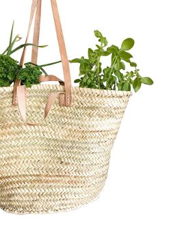 Handwoven Straw Market Bag With Long And Short Natural Leather Handles, 4 of 6